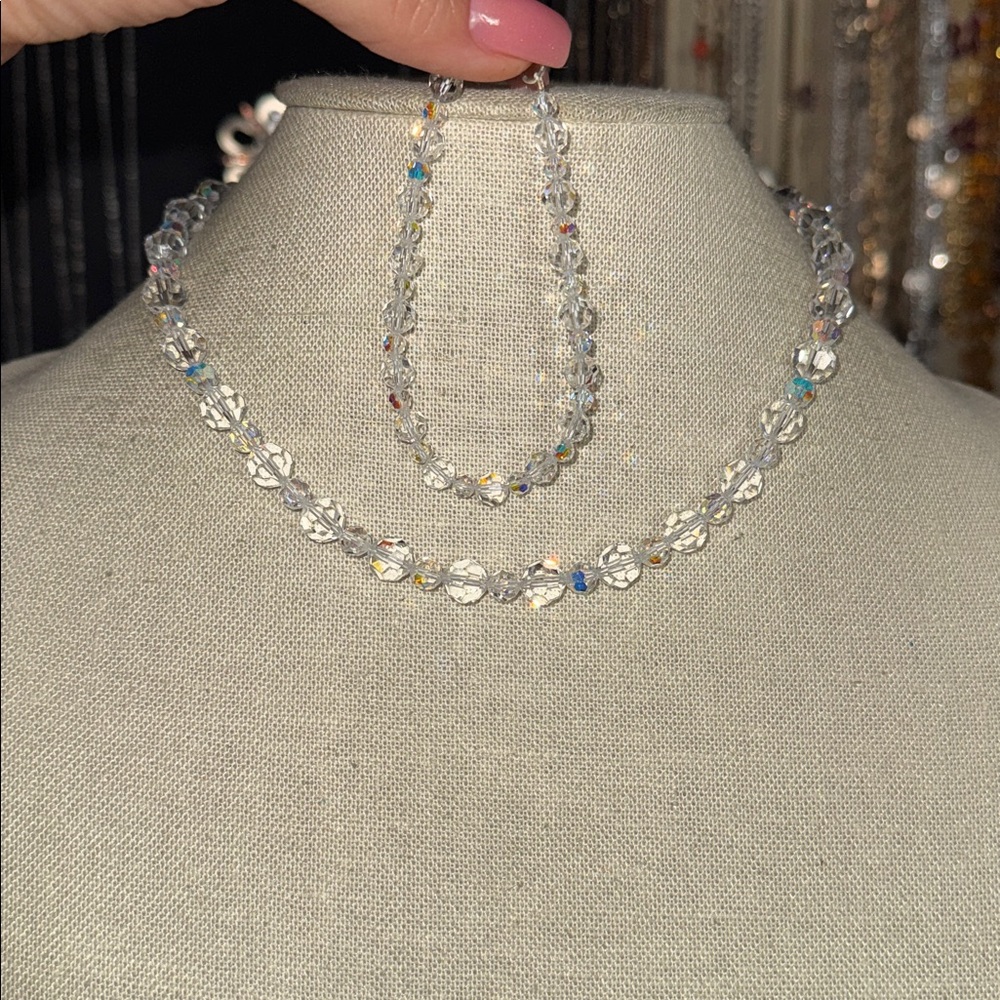 Aurora Borelis Crystal Beaded Set